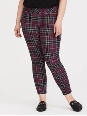 Torrid Red Bay Plaid Pixie Legging - High Rise - Size 2 (2X)